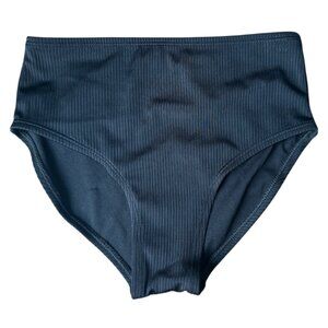 NWT Art Class Target Girls Ribbed High Waist Bikini Swim Bottoms Black
